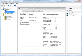 Diafaan SMS Server - basic edition (click to enlarge/shrink) Diafaan SMS Server screenshot